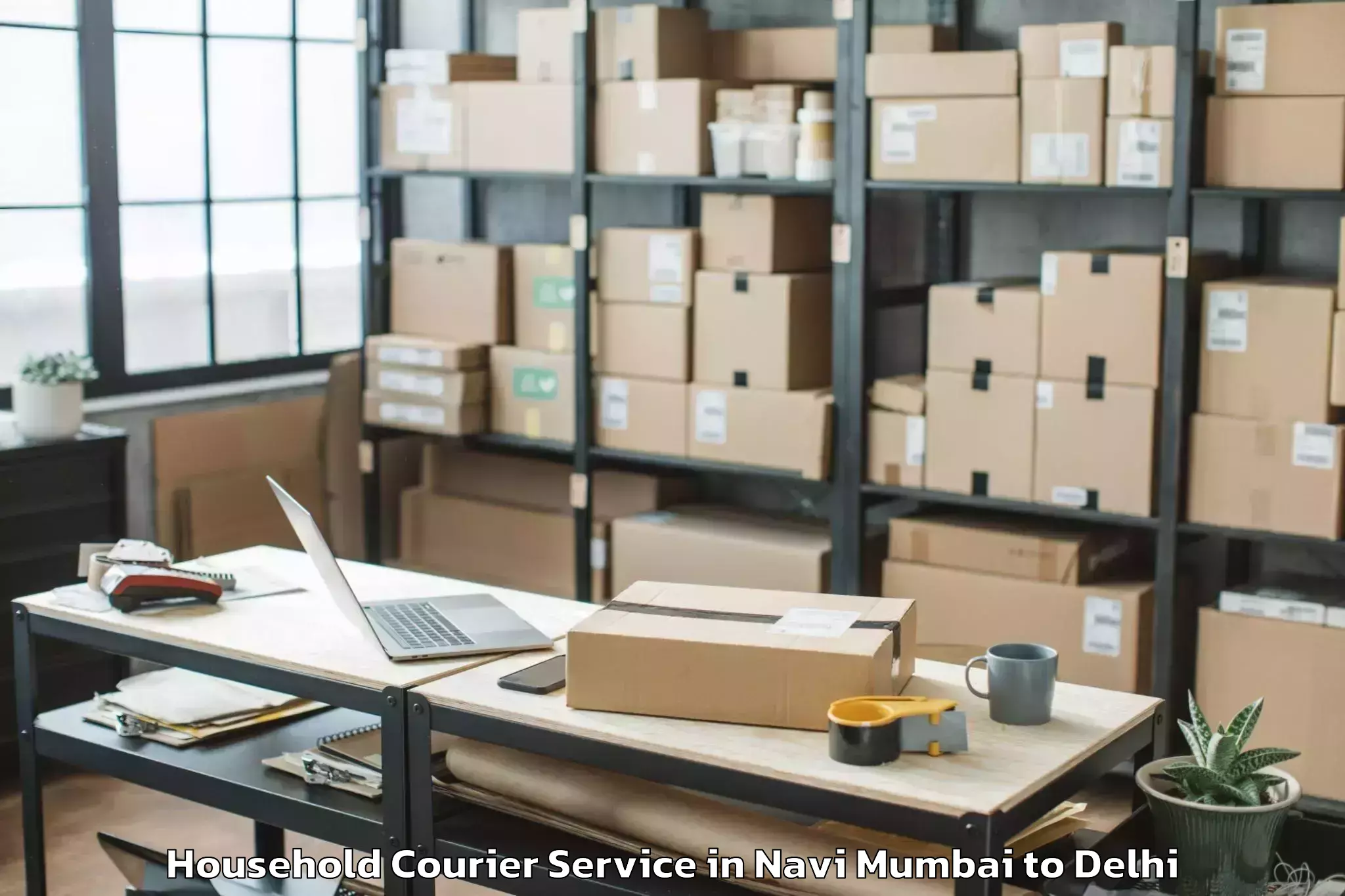 Expert Navi Mumbai to Bawana Household Courier